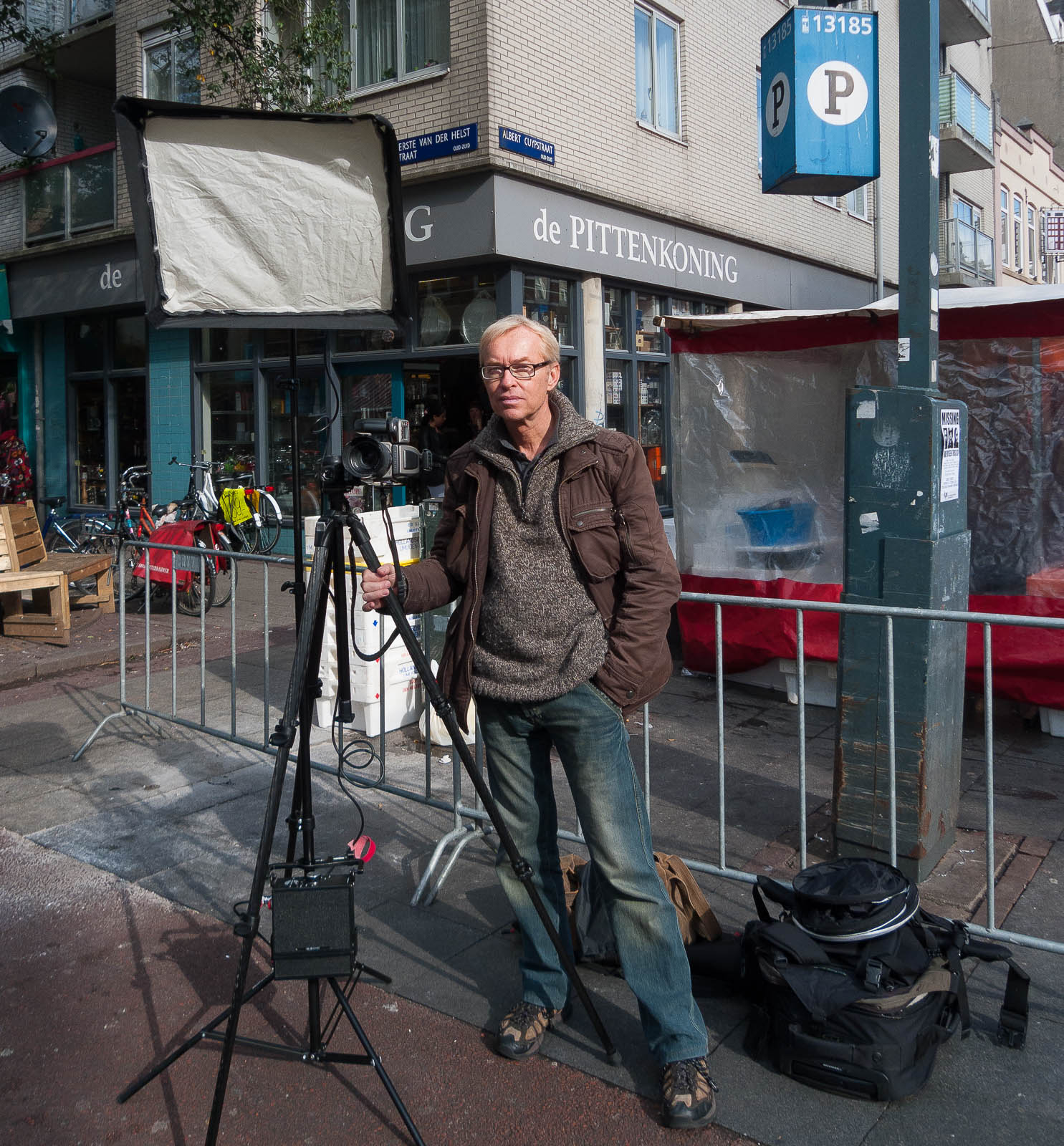 During the shoots of Faces of Amsterdam