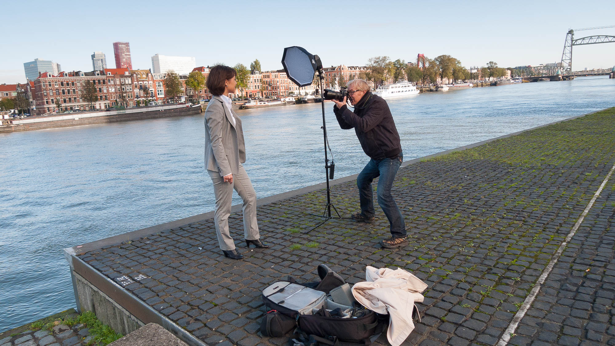 During a commercial shoot in Rotterdam